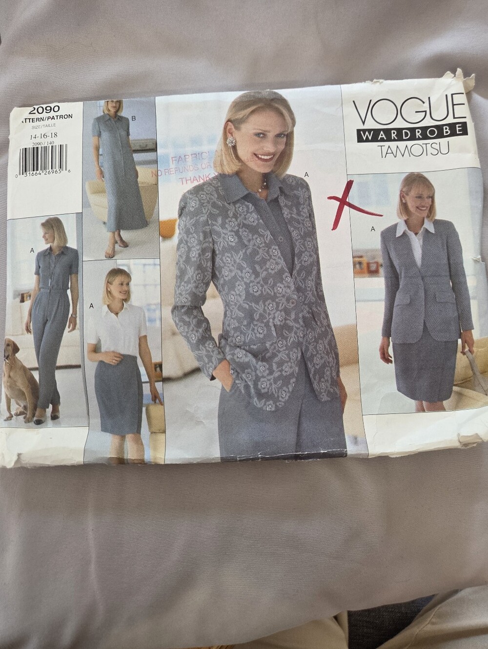 Vogue Wardrobe Tamotsu 2090 Sewing Pattern